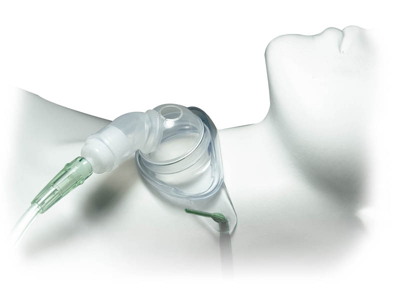 Trach mask oxygen adapter